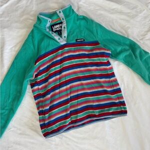 Lands' End Multicolor Striped Sweatshirt